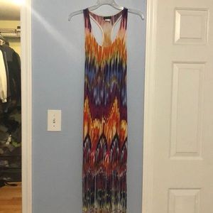 Rainbow fringed Maxi dress
